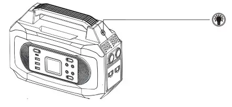 LIPOWER SOL500 Portable Power Station - led flashlight