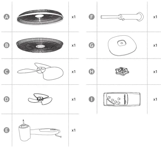 Amazon Basics Adjustable Oscillating Standing Pedestal Fan - fig