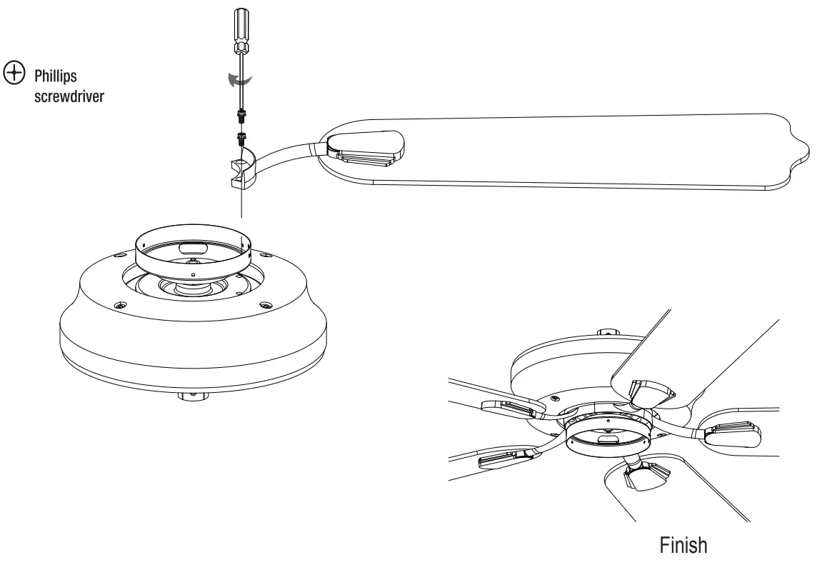 Parrot Uncle BBWY2021006 52 in Matte Black Indoor Ceiling Fan with Remote - fig3