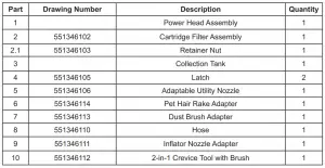 FIG 16 PARTS LIST
