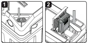 FIG 6 INSTALLING & REMOVING BATTERY PACK