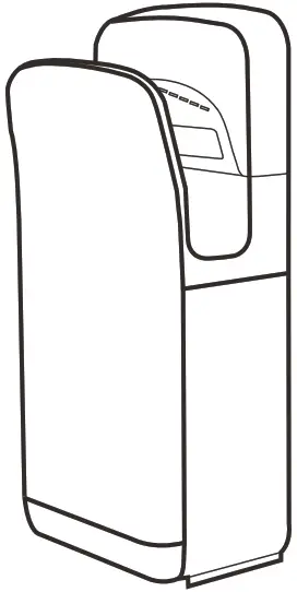 Dryflow HDDFJFPLH GRP Jet Force Plus Hand Dryer