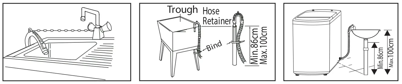 esatto etlw55b 5 5kg top load washing machine - upper drain