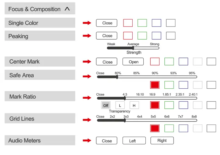 Desview R72 7 Inch 3D LUT Field Monitor - MENU1