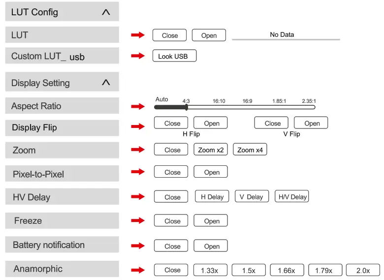 Desview R72 7 Inch 3D LUT Field Monitor - MENU2