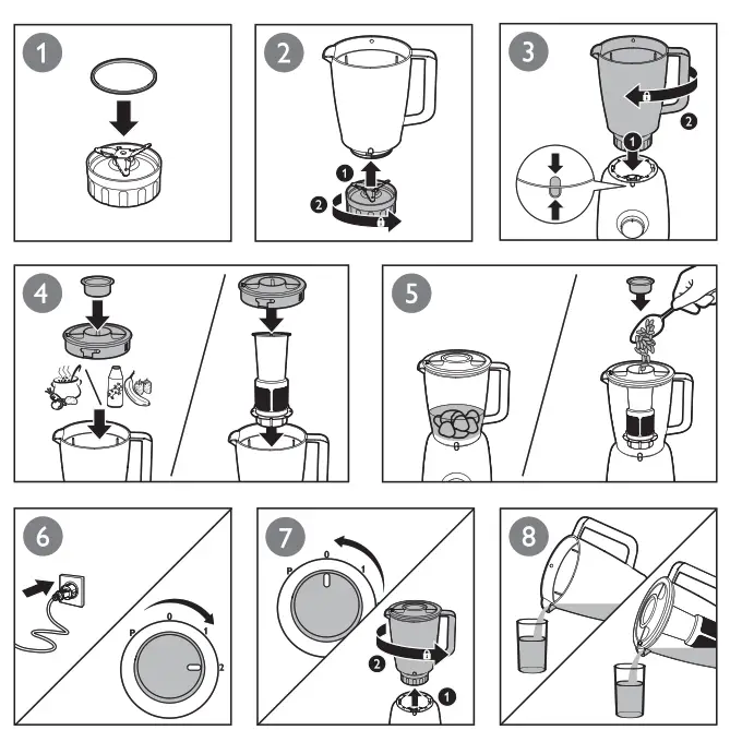 PHILIPS HR2100 JUICER BLENDER - fig 4