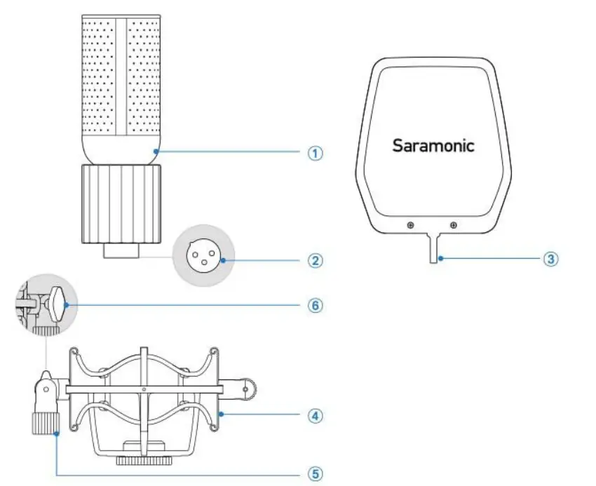 Saramonic SR BV4 Large Diaphragm Condenser Microphone - fig