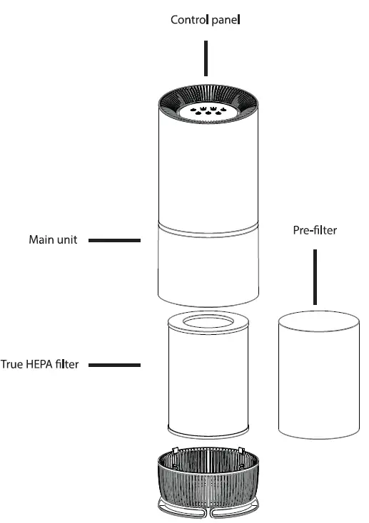 Hunter HP670 Large Tower Air Purifier-1