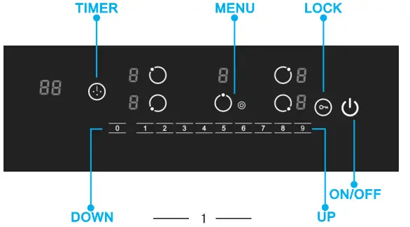 VEVOR DT5 Built-in Electric Cooktop 2