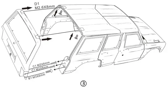 INJORA-CRAW2017055-313mm -12.3-Inch-Wheelbase-Jeep-Cherokee-Painted-Hard-Plastic-FIG4