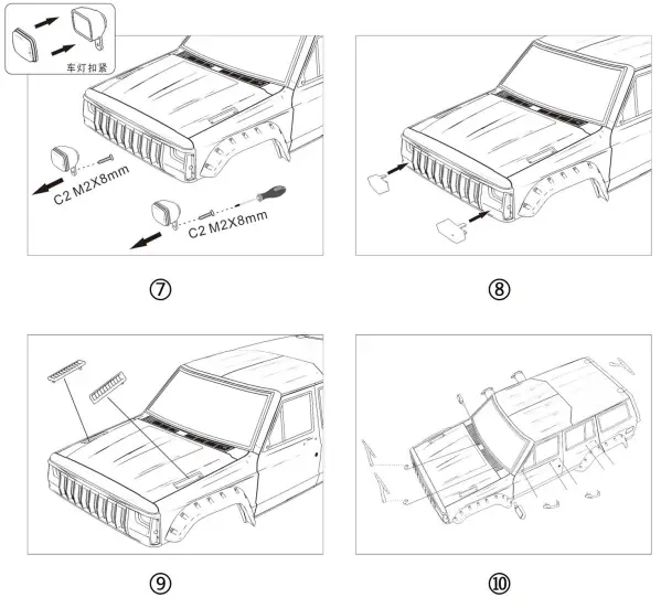 INJORA-CRAW2017055-313mm -12.3-Inch-Wheelbase-Jeep-Cherokee-Painted-Hard-Plastic-FIG7