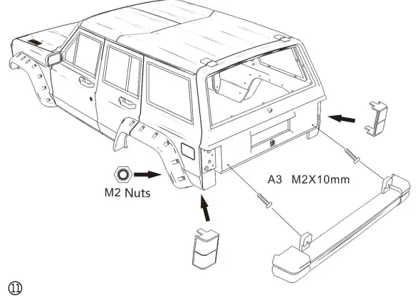 INJORA-CRAW2017055-313mm -12.3-Inch-Wheelbase-Jeep-Cherokee-Painted-Hard-Plastic-FIG8