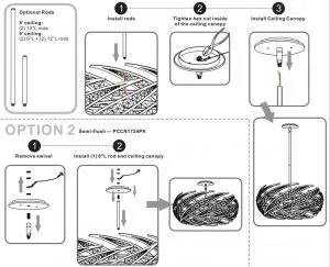Ceiling Canopy Assembly & Downrod