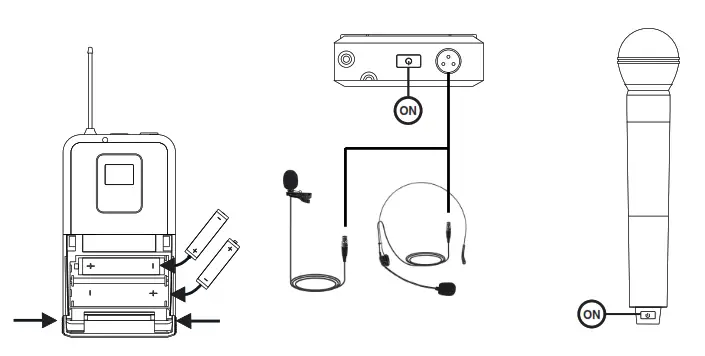 PHENYX PRO PTU 51 Eight Channels Wireless Microphone System- button5
