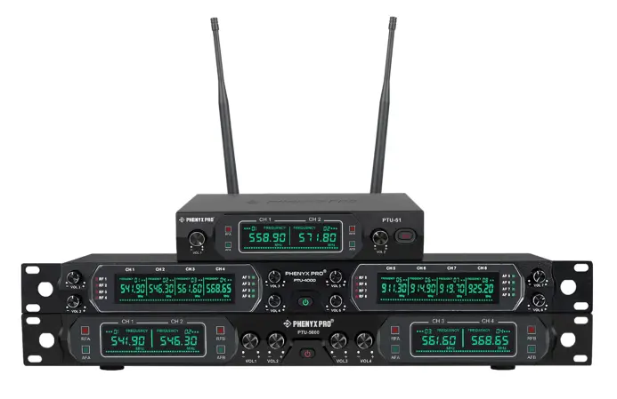 PHENYX PRO PTU 51 Eight Channels Wireless Microphone System