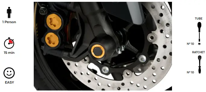 Puig RS 660 Axle Sliders Front Aprilia