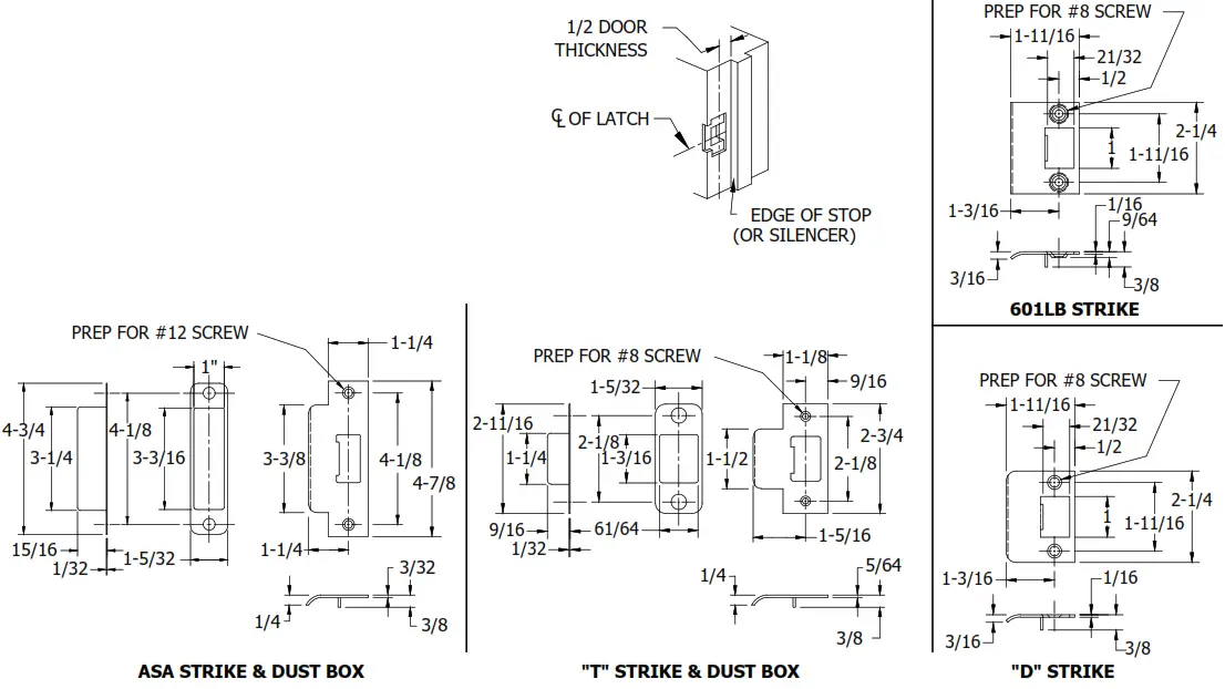ABH MANUFACTURING INC LR6000 Hospital Latch Architectural Builders Hardware METAL DOOR2
