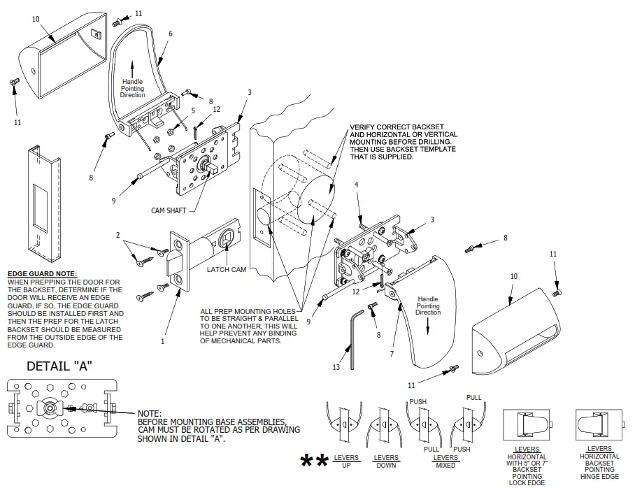 ABH MANUFACTURING INC LR6000 Hospital Latch Architectural Builders Hardware