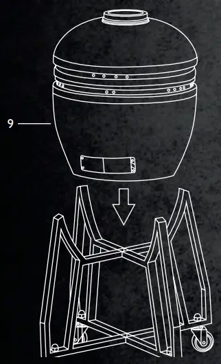 VOLT Industries 51045 Ceramic Kamado BBQ Grill-fig8