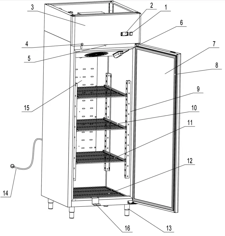 ARCTICA HED235 Heavy Duty Single Door Upright Fridge, 670 Litres fig 4