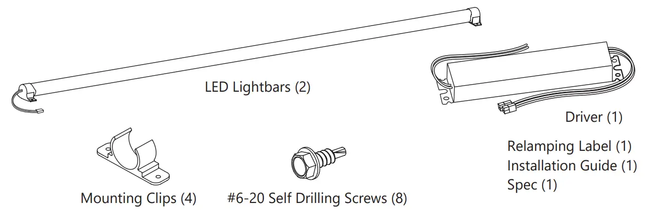 GE current RUL Series Lumination RUL Indoor Lighting - Components Supplied