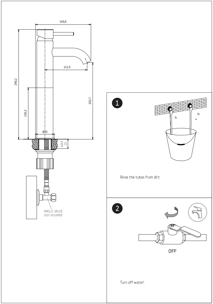 Camargue PN20 005 Wash Basin Mixer - Fig 2