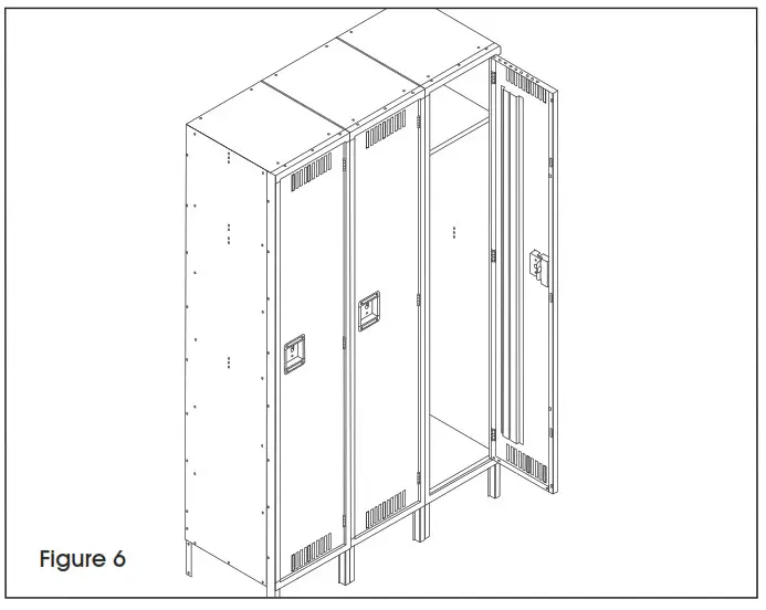 ULINE Single Tier Locker Three Wide - FIG 6