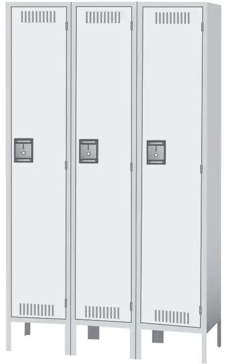 ULINE Single Tier Locker Three Wide