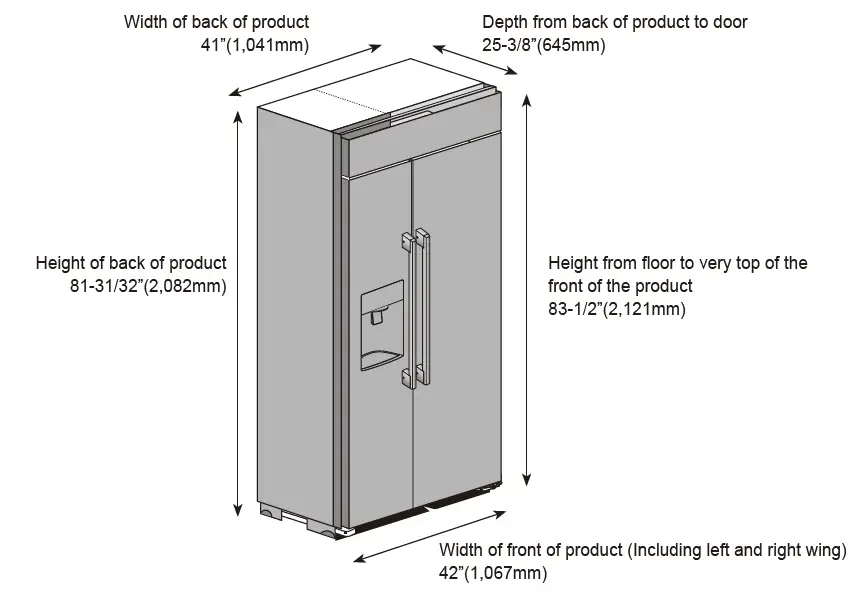 SIGNATURE KITCHEN SUITE SKSSB4202S Built-In SXS Refrigerator 1