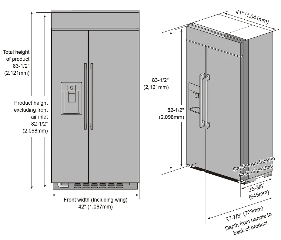 SIGNATURE KITCHEN SUITE SKSSB4202S Built-In SXS Refrigerator 15
