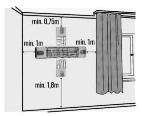 AREBOS AR HE HS2500CRS Infrared Heater 2500 W with Remote Control - cardboard,