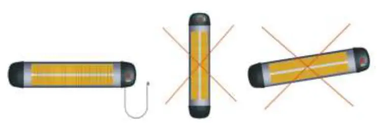 AREBOS AR HE HS2500CRS Infrared Heater 2500 W with Remote Control - control