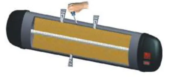 AREBOS AR HE HS2500CRS Infrared Heater 2500 W with Remote Control - picture