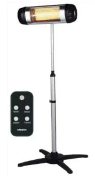 AREBOS AR HE HS2500CRS Infrared Heater 2500 W with Remote Control