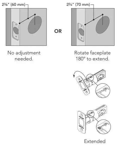 Schlage Touch Keyless Touchscreen Deadbolt Lock - Adjust bolt length