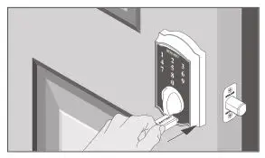 Schlage Touch Keyless Touchscreen Deadbolt Lock - Connect a new high-quality alkaline 9 volt battery