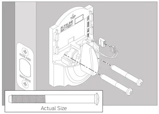 Schlage Touch Keyless Touchscreen Deadbolt Lock - Place thumbturn assembly