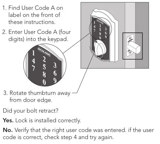 Schlage Touch Keyless Touchscreen Deadbolt Lock - Retract the bolt