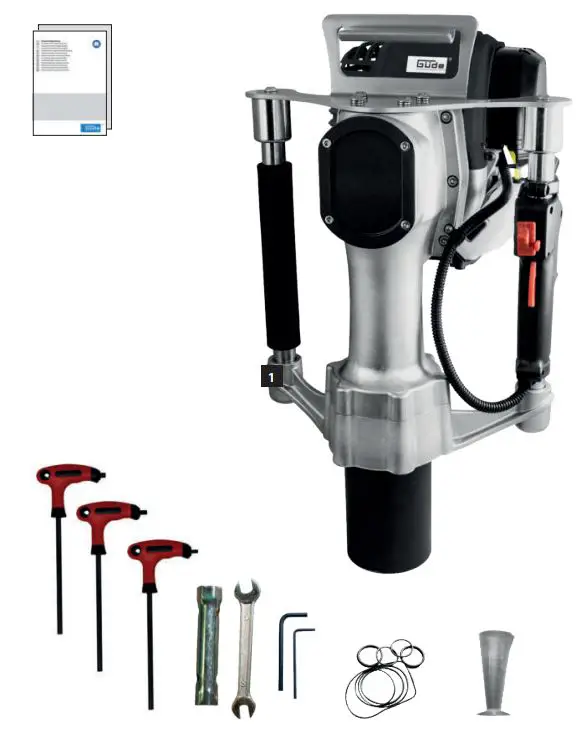 Gude GPR 821 PRO Petrol Post Driver Instruction Manual - DELIVERED ITEMS