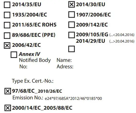 Gude GPR 821 PRO Petrol Post Driver Instruction Manual - Directives CE applicables