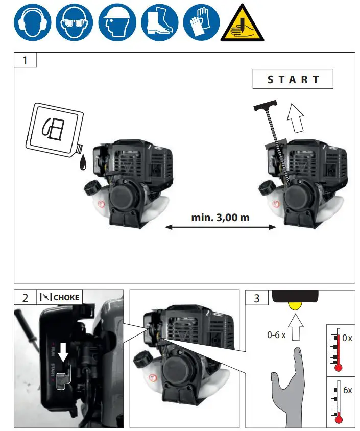 Gude GPR 821 PRO Petrol Post Driver Instruction Manual - Operation