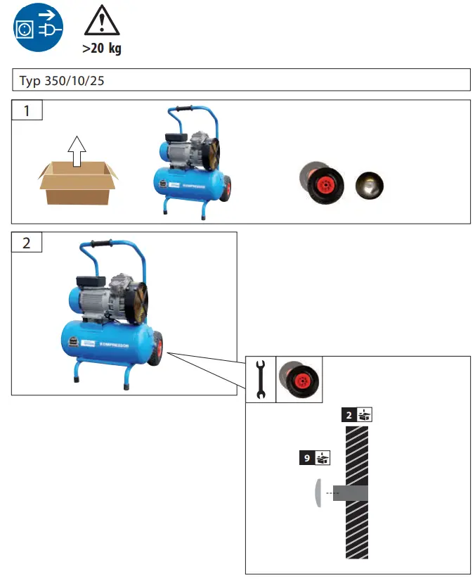 Gude 50096 Oil-Free Two-Cylinder Compressor - fig 3