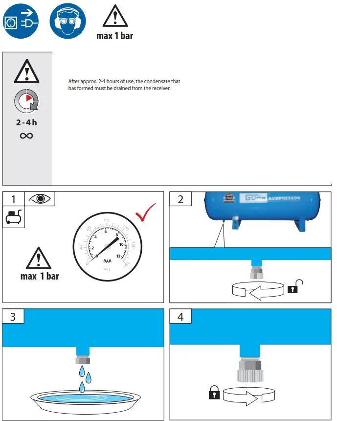 Gude 50096 Oil-Free Two-Cylinder Compressor - fig 9