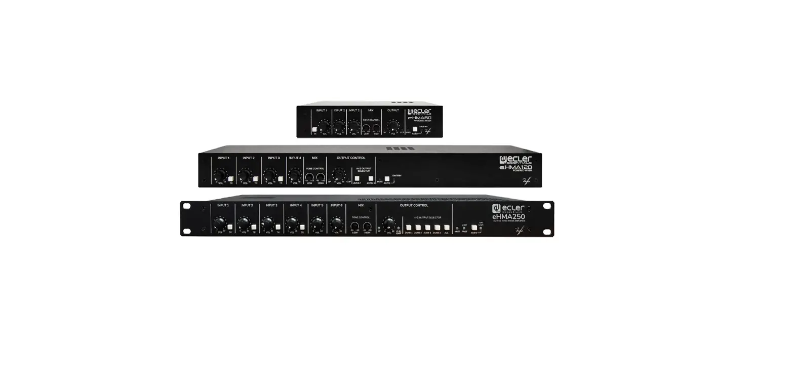Ecler Ehma Series Mixing Amplifiers User Manual