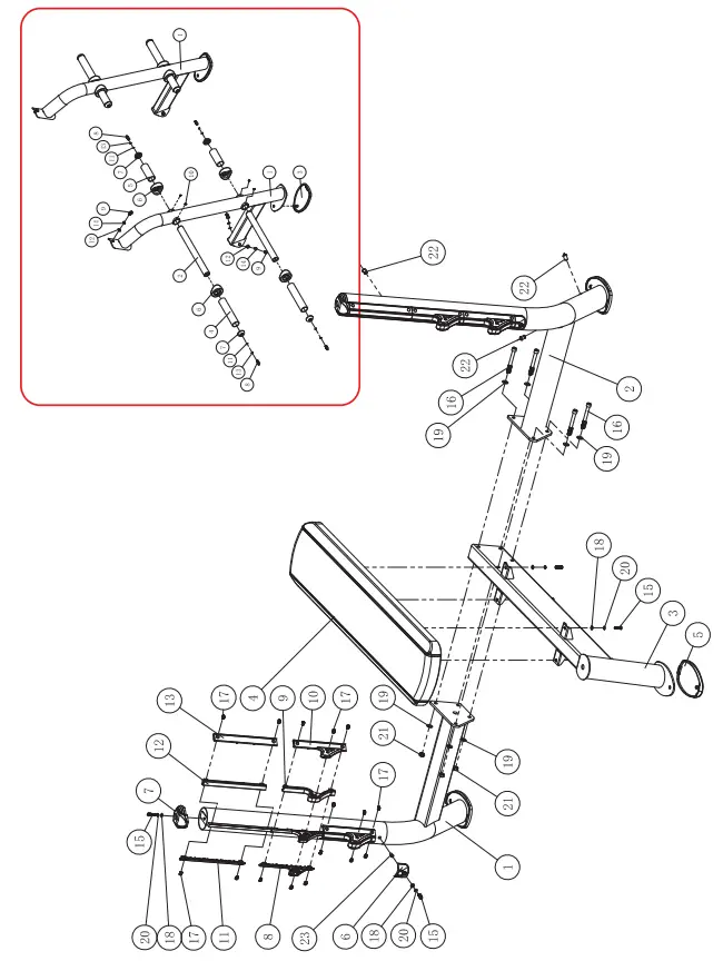 SPIRIT SP-4209 Olympic Flat Weight Bench fig 3