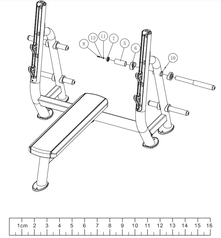 SPIRIT SP-4209 Olympic Flat Weight Bench fig 7
