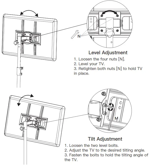PERLESMITH PSTM2 TV Tripod Stand - fig 7