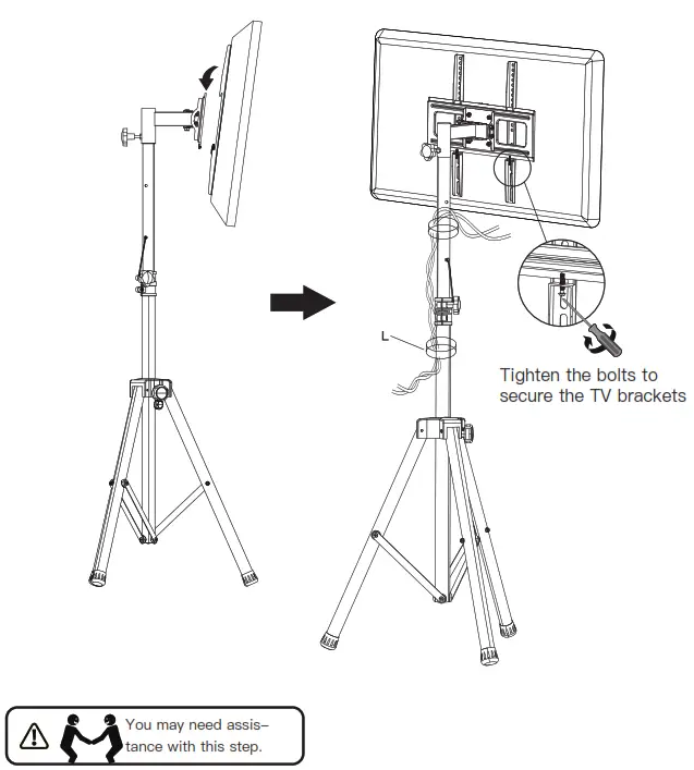 PERLESMITH PSTM2 TV Tripod Stand - fig6