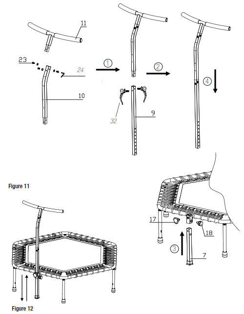SPORTSTECH HTX100 Smart Fitness Trampoline with Smartphone Holder - Figure11