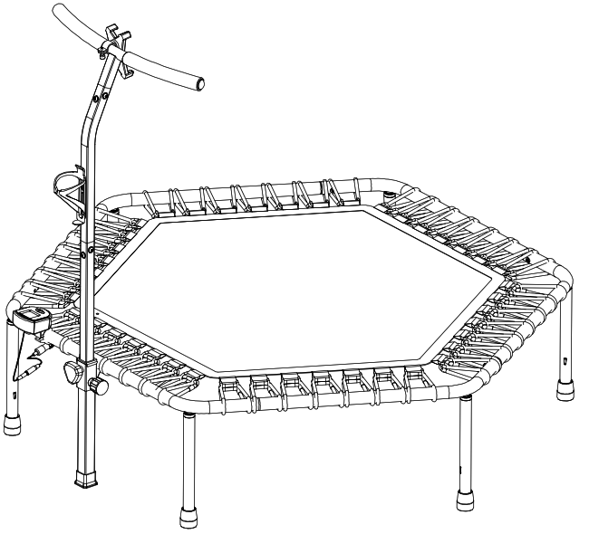 SPORTSTECH HTX100 Smart Fitness Trampoline with Smartphone HolderSPORTSTECH HTX100 Smart Fitness Trampoline with Smartphone Holder